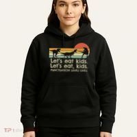 Funny Dinosaurs Let's Eat Punctuation Saves Lives Hoodie thumb 5
