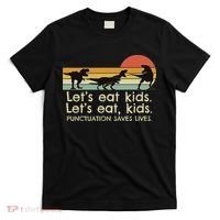 Funny Dinosaurs Let's Eat Punctuation Saves Lives T-Shirt thumb 0