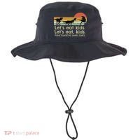 Funny Dinosaurs Let's Eat Punctuation Saves Lives Bucket Hat thumb 0