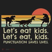 Funny Dinosaurs Let's Eat Punctuation Saves Lives Hat thumb 2
