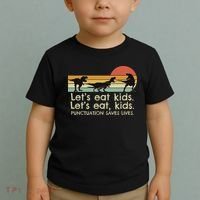 Funny Dinosaurs Let's Eat Punctuation Saves Lives Toddler T-Shirt thumb 2
