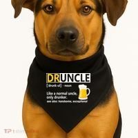 Funny Druncle Like An Uncle Definition Drunker Beer USA-Made Doggie Bandana thumb 1