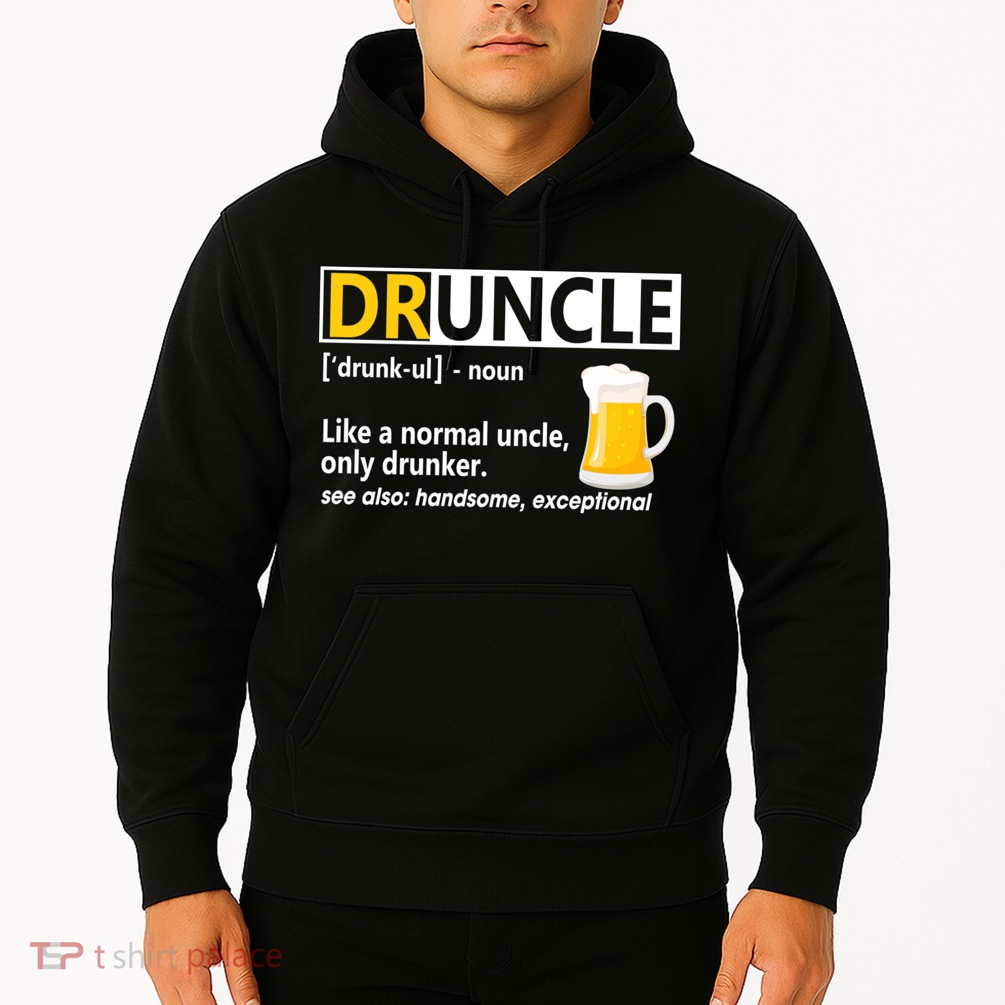Funny Druncle Like An Uncle Definition Drunker Beer Hoodie
