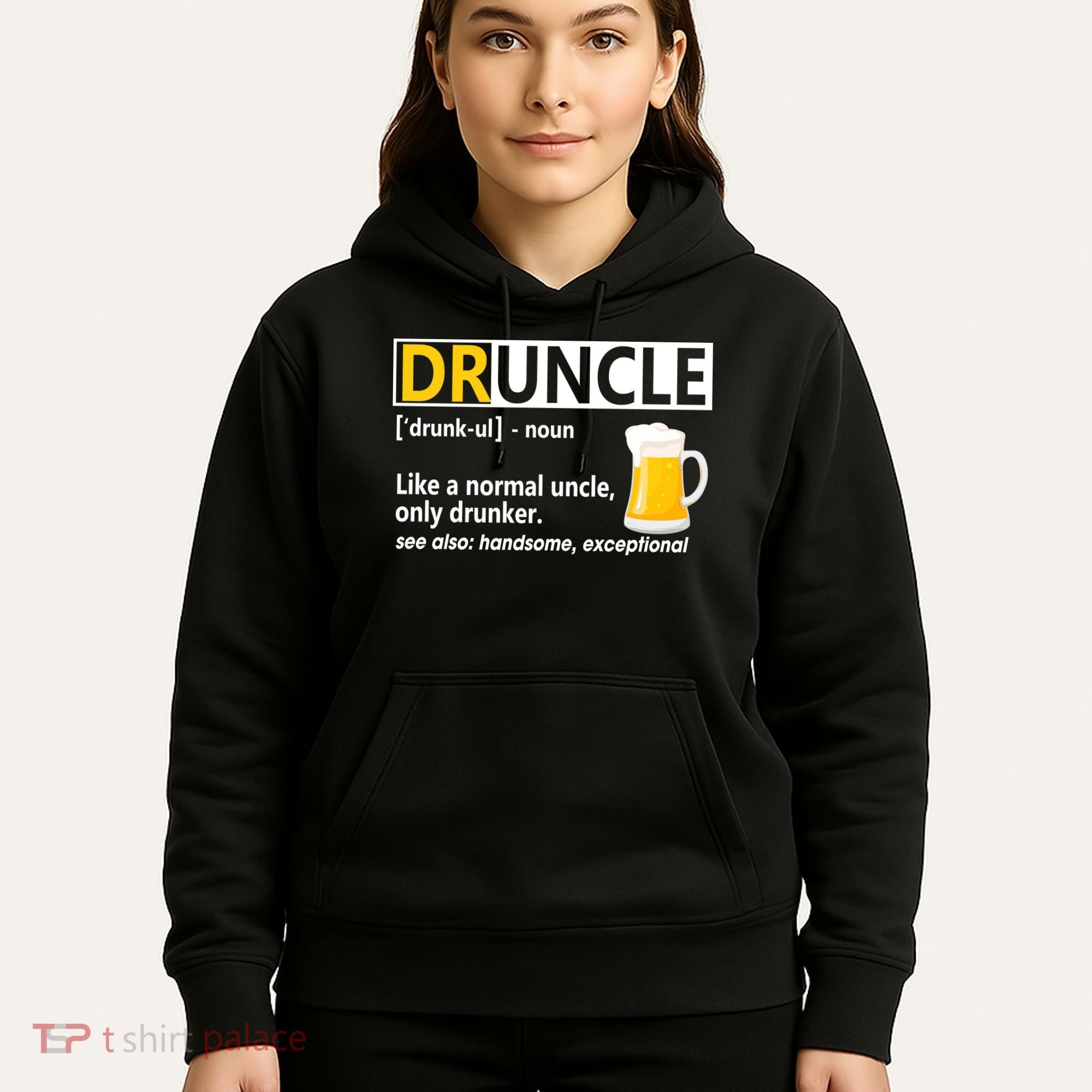 Funny Druncle Like An Uncle Definition Drunker Beer Hoodie