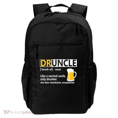 Funny Druncle Like An Uncle Definition Drunker Beer Backpack