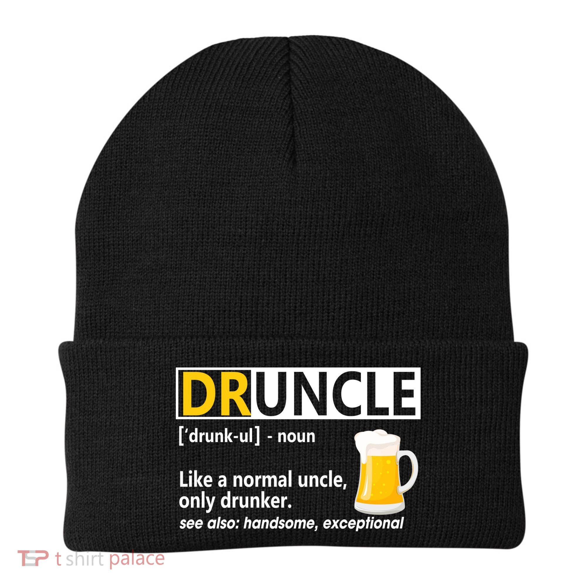 Funny Druncle Like An Uncle Definition Drunker Beer Beanie
