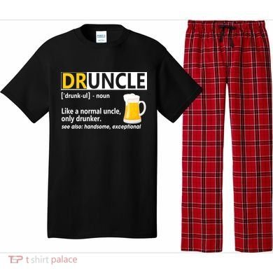 Funny Druncle Like An Uncle Definition Drunker Beer Pajama Set
