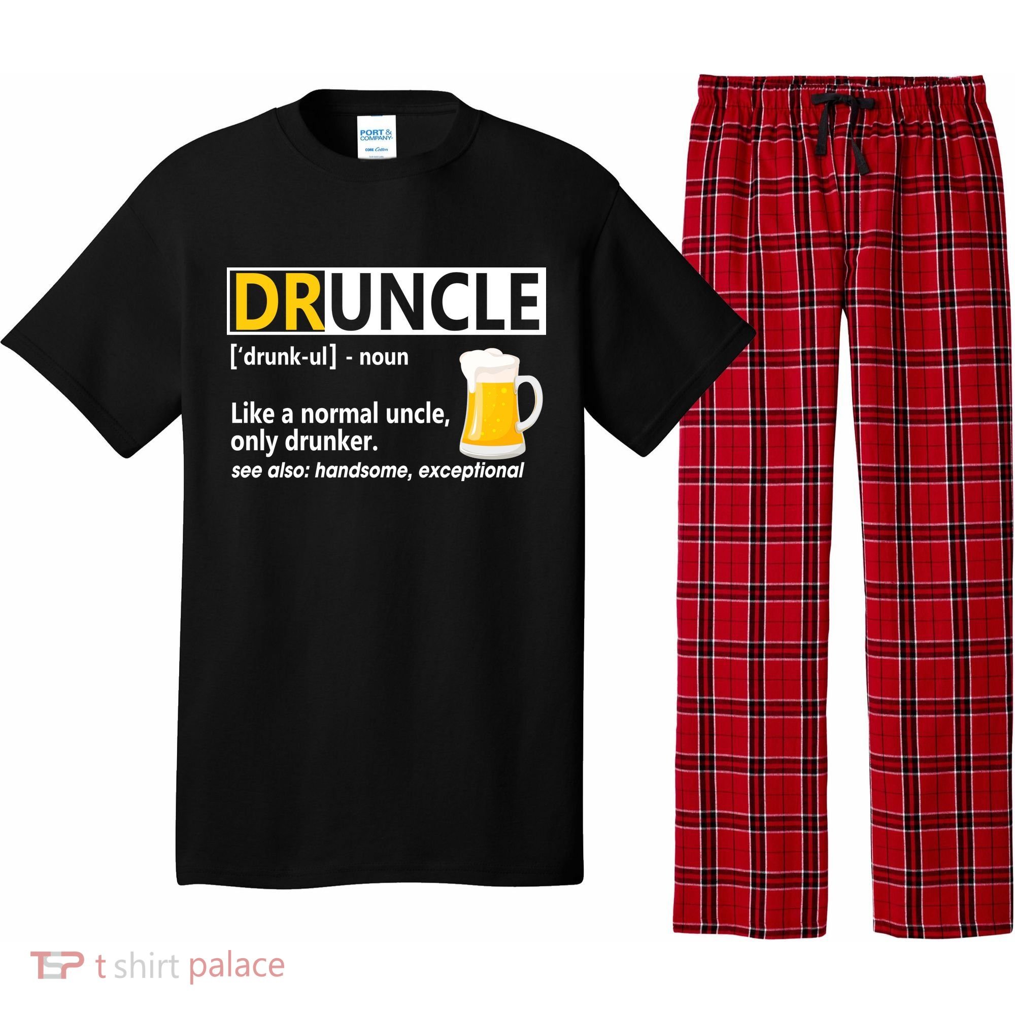 Funny Druncle Like An Uncle Definition Drunker Beer Pajama Set