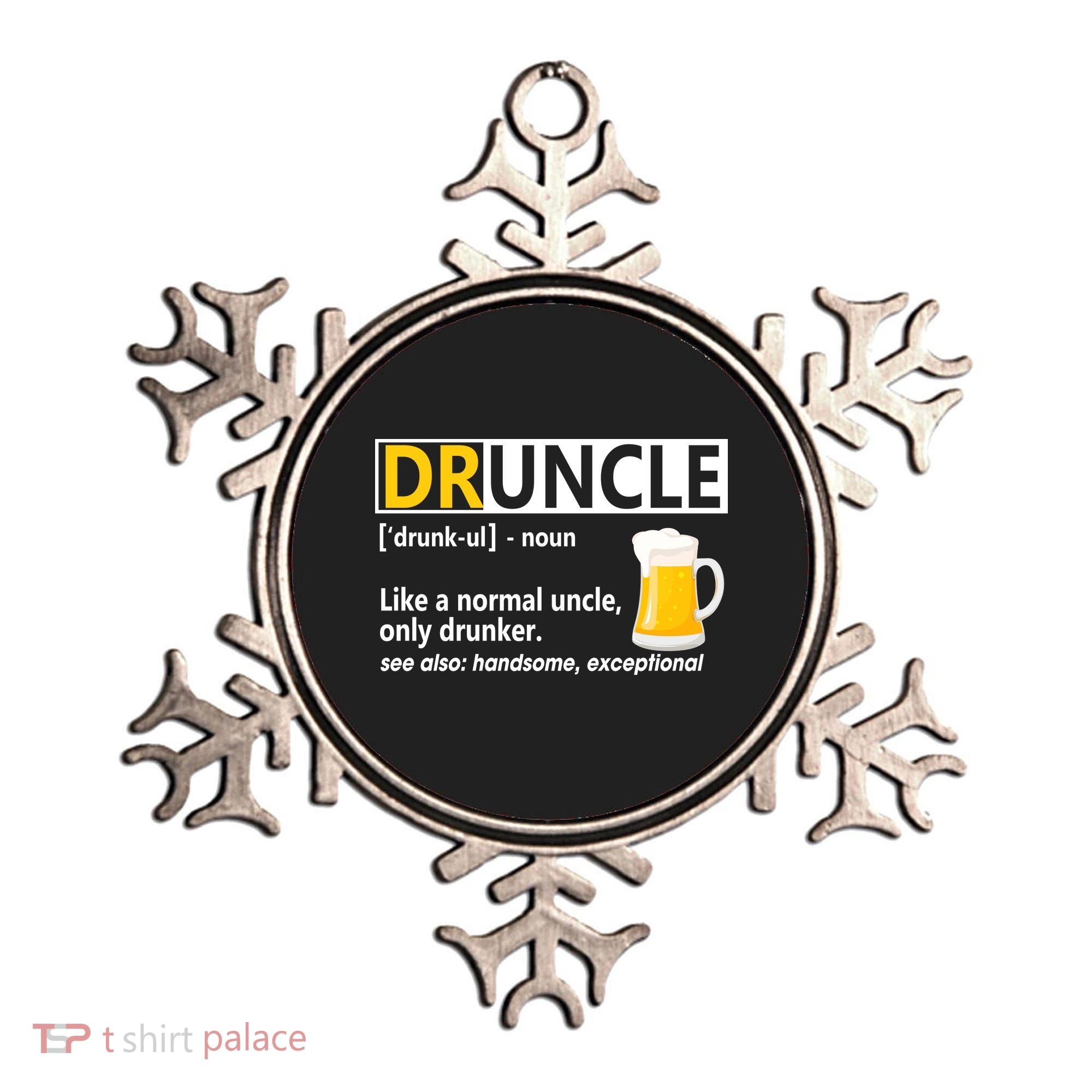Funny Druncle Like An Uncle Definition Drunker Beer Ornament