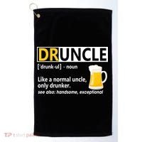 Funny Druncle Like An Uncle Definition Drunker Beer Golf Towel thumb 0