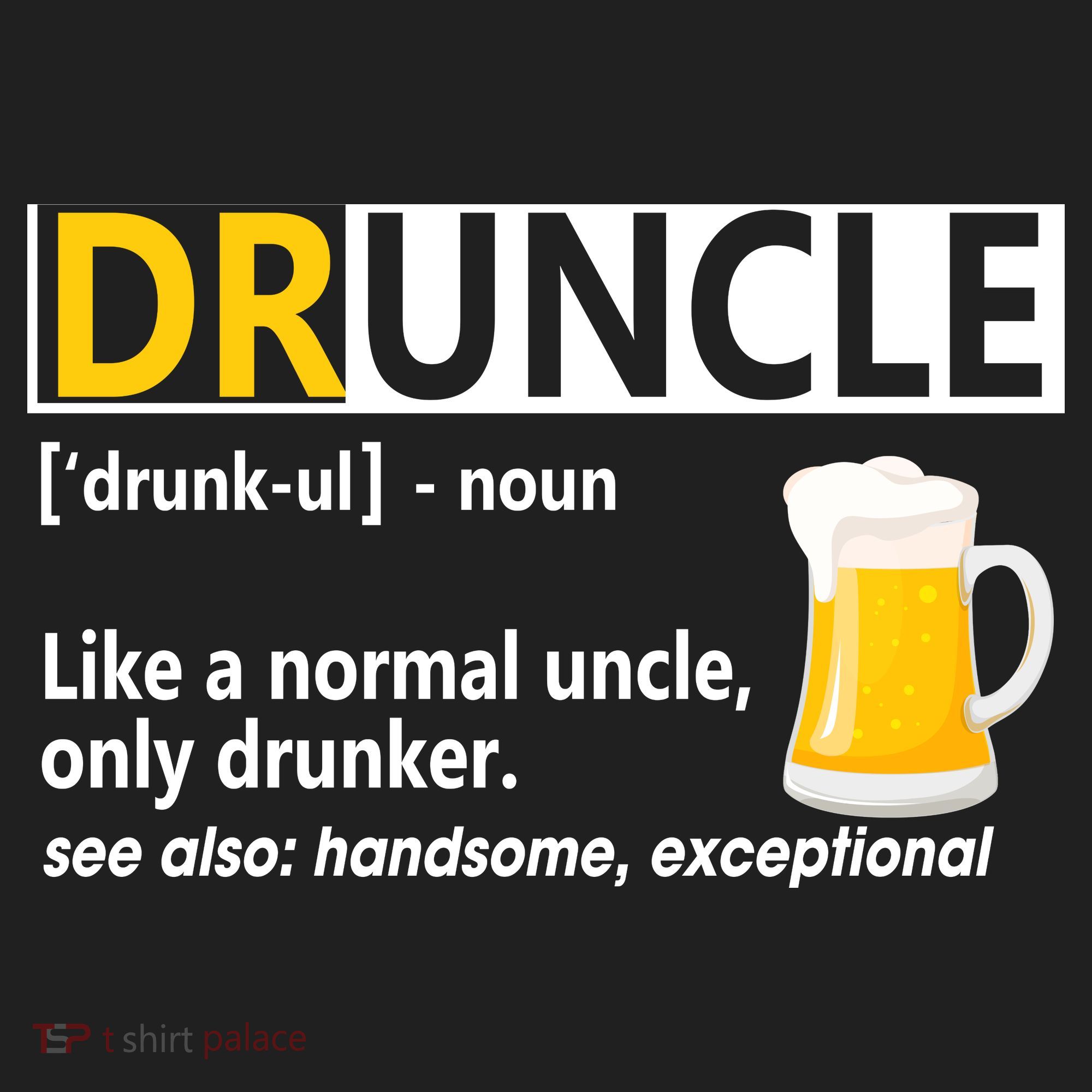 Funny Druncle Like An Uncle Definition Drunker Beer Golf Towel