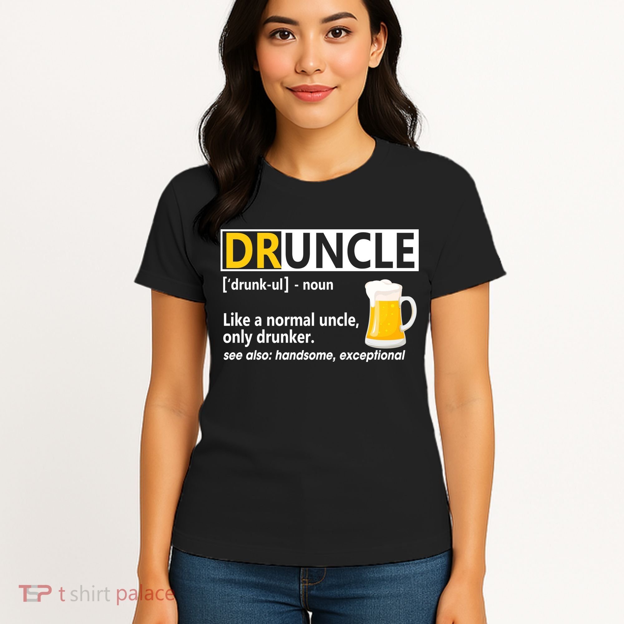 Funny Druncle Like An Uncle Definition Drunker Beer Women's T-Shirt