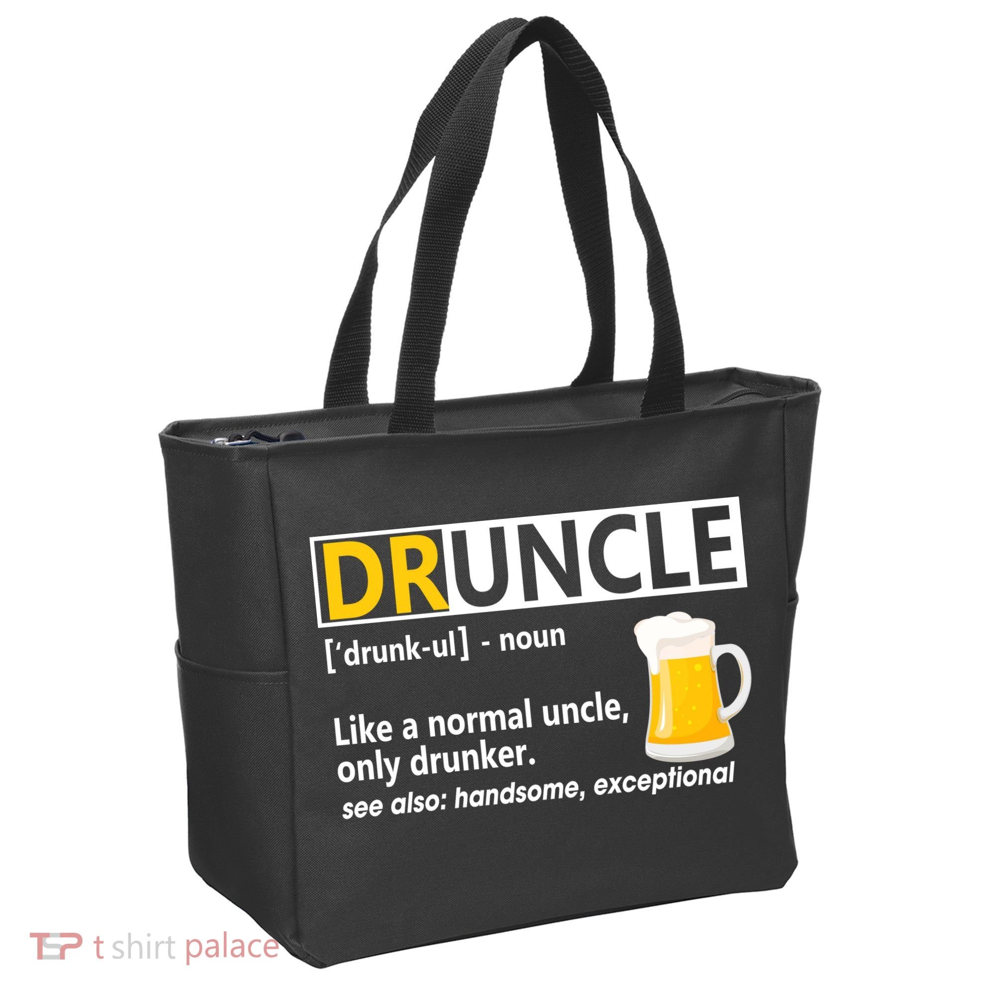 Funny Druncle Like An Uncle Definition Drunker Beer Tote Bag