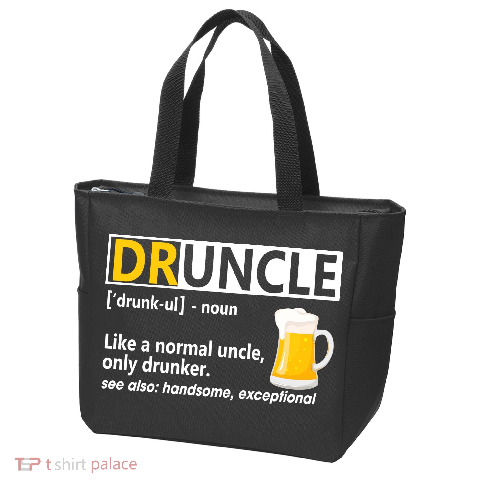 Funny Druncle Like An Uncle Definition Drunker Beer Tote Bag
