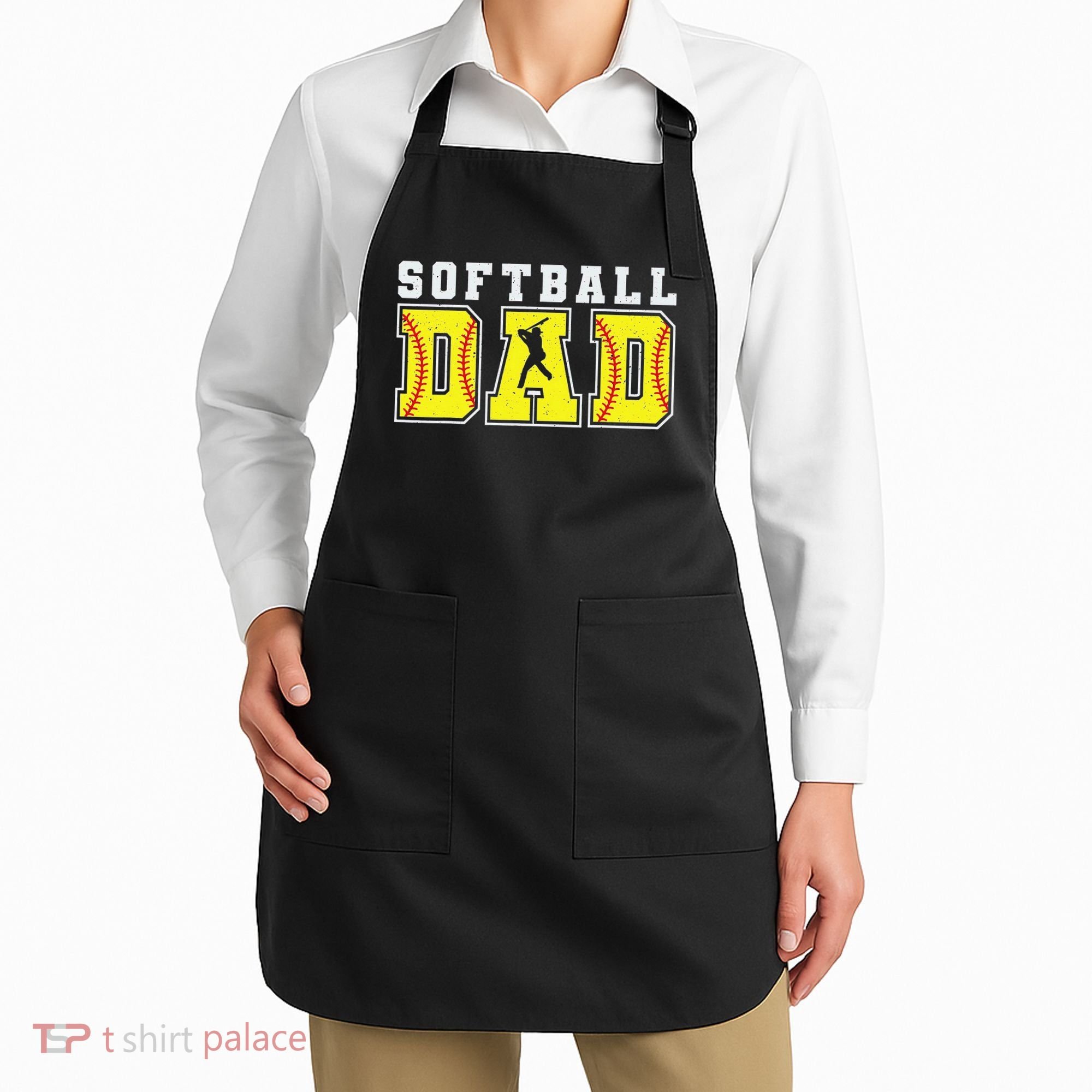 Funny Dad Life Softball Baseball Grandpa Father's Day Apron