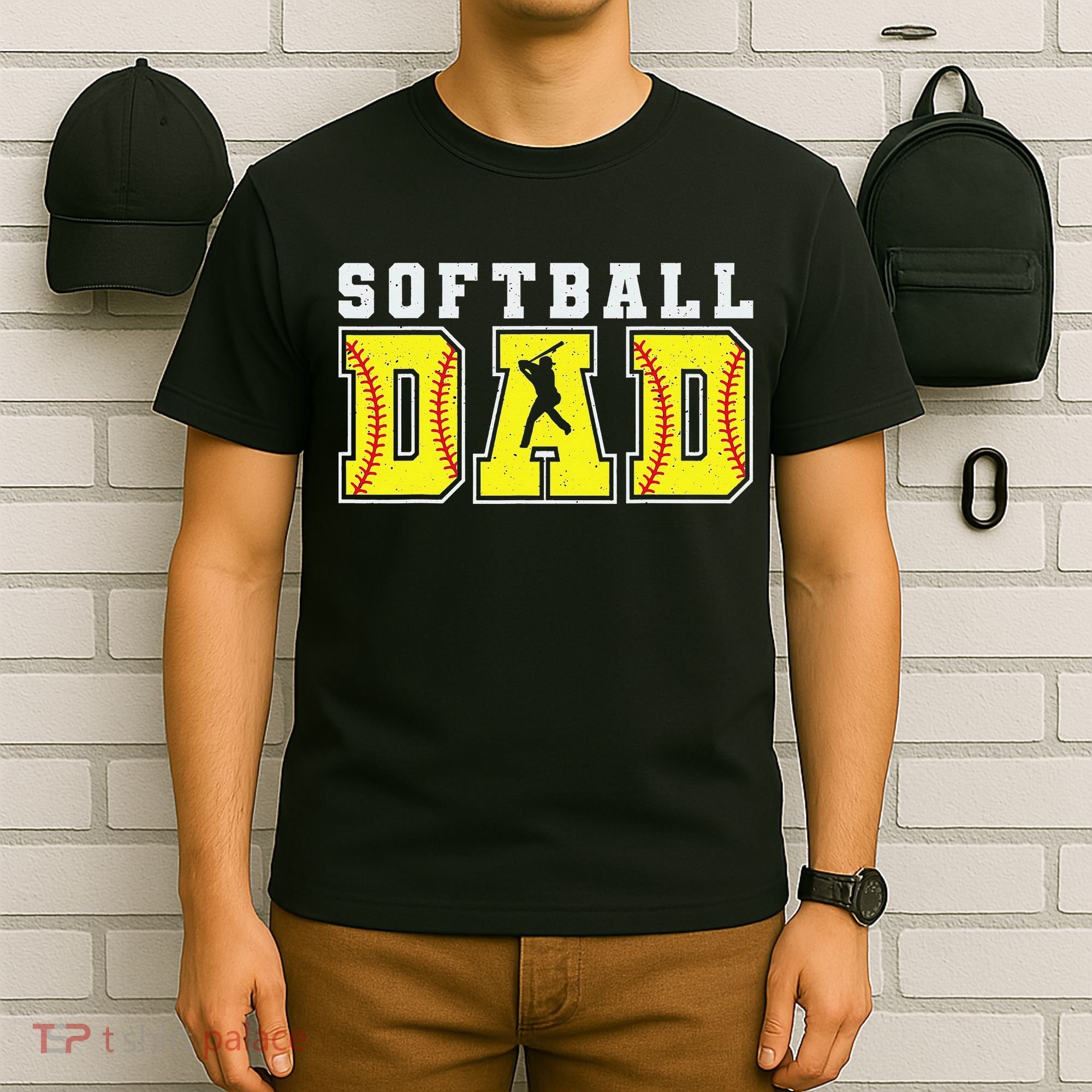 Funny Dad Life Softball Baseball Grandpa Father's Day T-Shirt