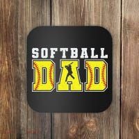 Funny Dad Life Softball Baseball Grandpa Father's Day Coaster thumb 0