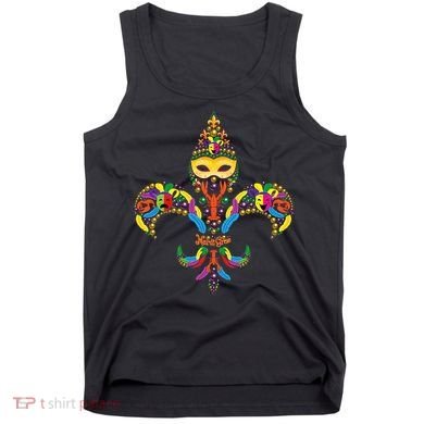 Fleur De Lis & Mardi Gras Mask New Orleans Souvenir Tank Top