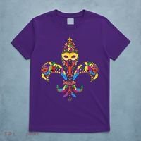 Fleur De Lis & Mardi Gras Mask New Orleans Souvenir T-Shirt thumb 5