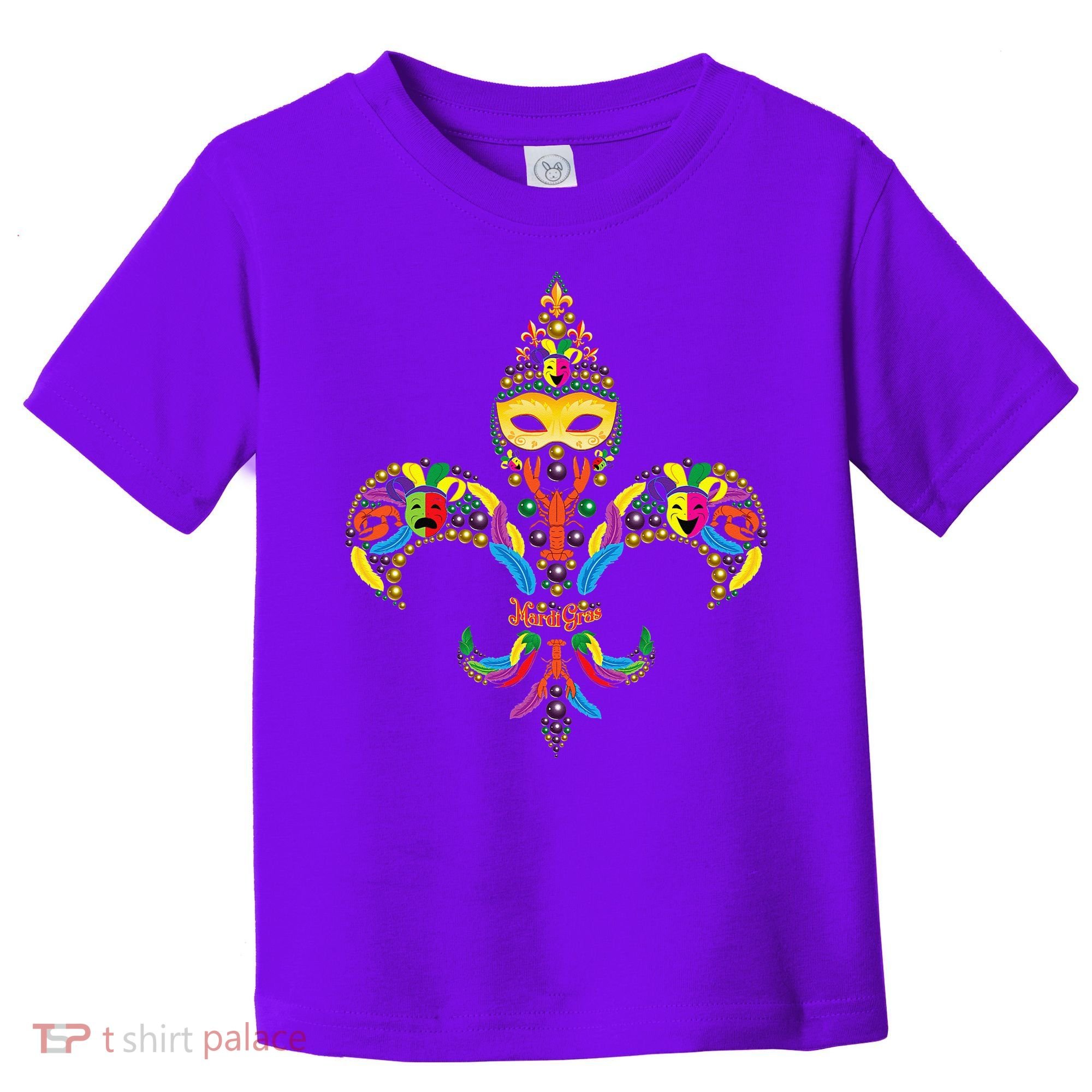 Fleur De Lis & Mardi Gras Mask New Orleans Souvenir Toddler T-Shirt