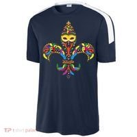 Fleur De Lis & Mardi Gras Mask New Orleans Souvenir Sport-Tek Competitor United Soccer Jersey thumb 2