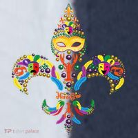Fleur De Lis & Mardi Gras Mask New Orleans Souvenir Sport-Tek Competitor United Soccer Jersey thumb 4