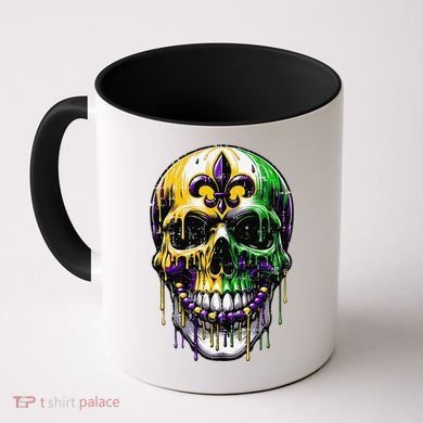 Fleur De Lis Mardi Gras Skull Coffee Mug