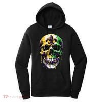 Fleur De Lis Mardi Gras Skull Women's Hoodie thumb 0