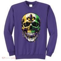 Fleur De Lis Mardi Gras Skull Sweatshirt thumb 0
