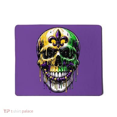 Fleur De Lis Mardi Gras Skull Mousepad