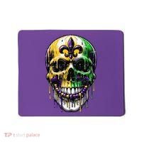 Fleur De Lis Mardi Gras Skull Mousepad thumb 0