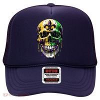 Fleur De Lis Mardi Gras Skull Hat thumb 0