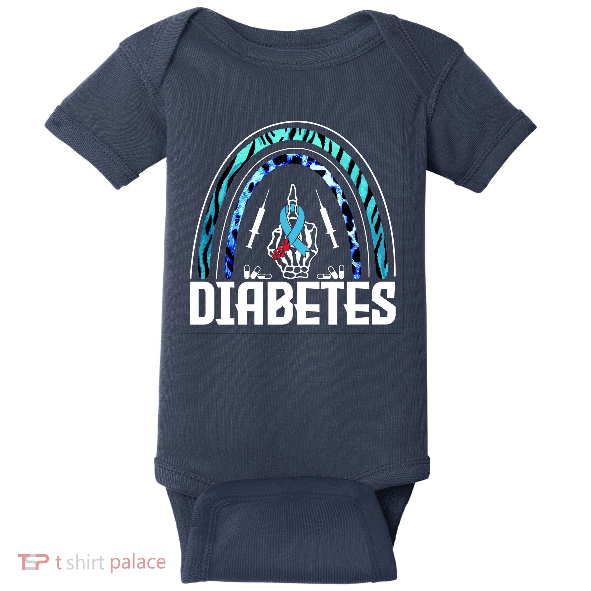 Fuck Diabetes Logo Awareness Baby Bodysuit