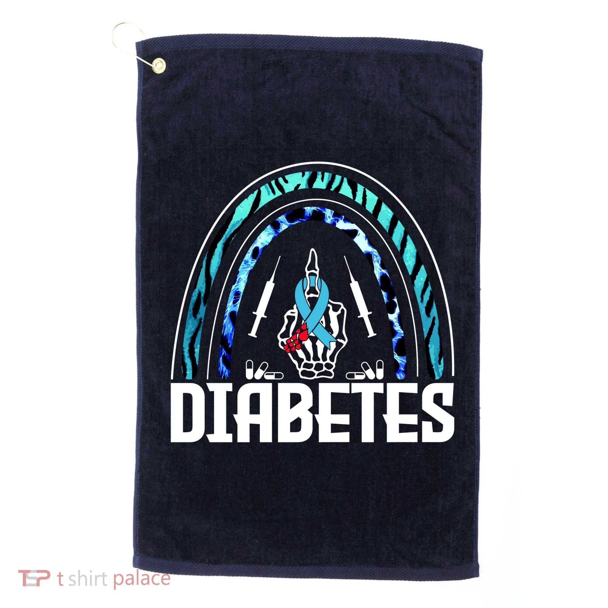 Fuck Diabetes Logo Awareness Golf Towel