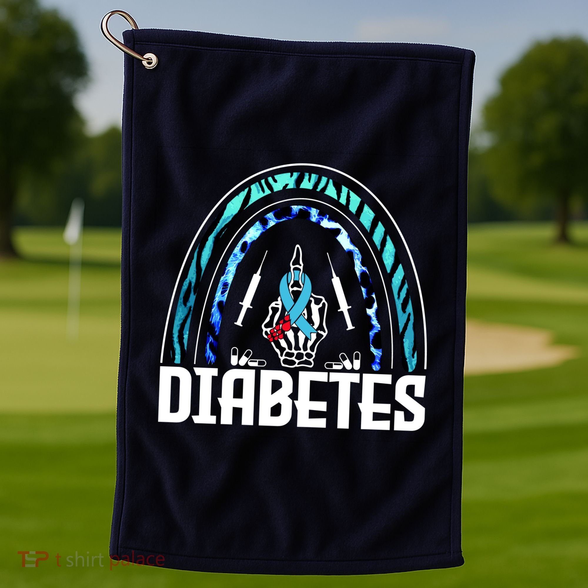 Fuck Diabetes Logo Awareness Golf Towel