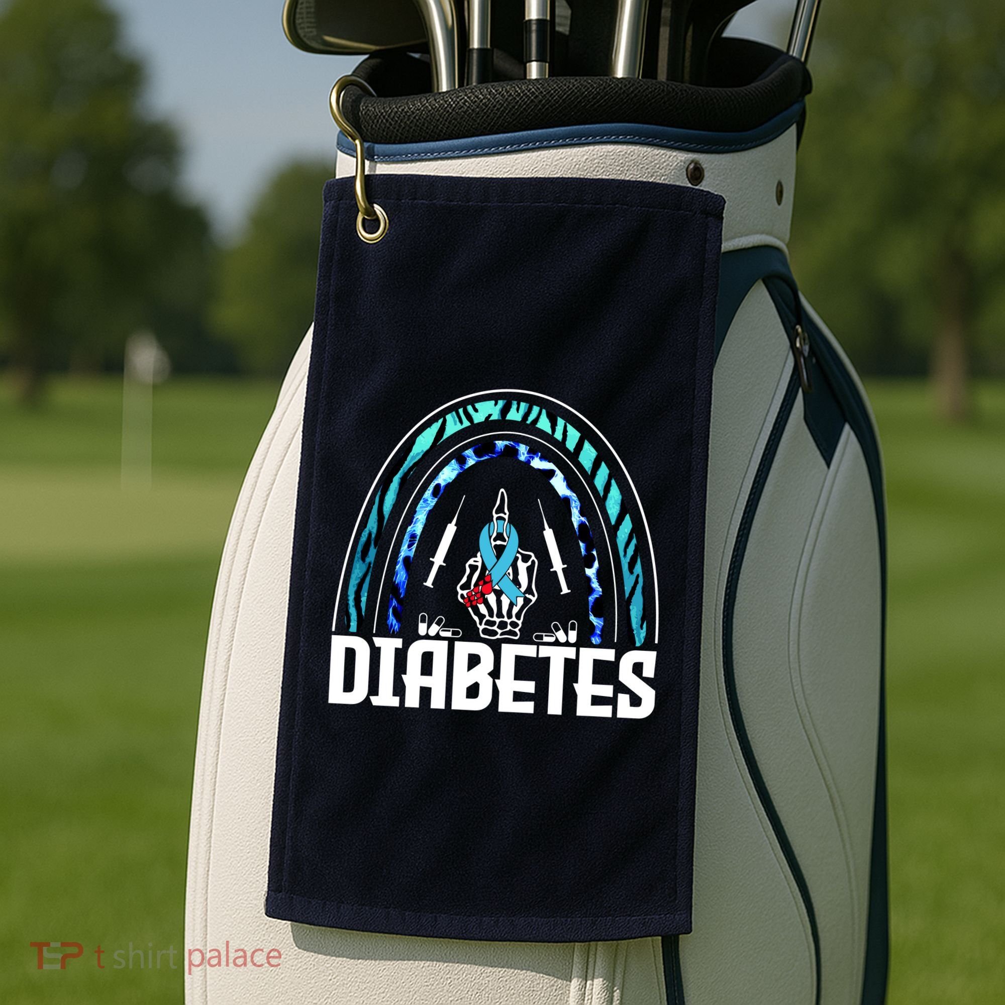 Fuck Diabetes Logo Awareness Golf Towel