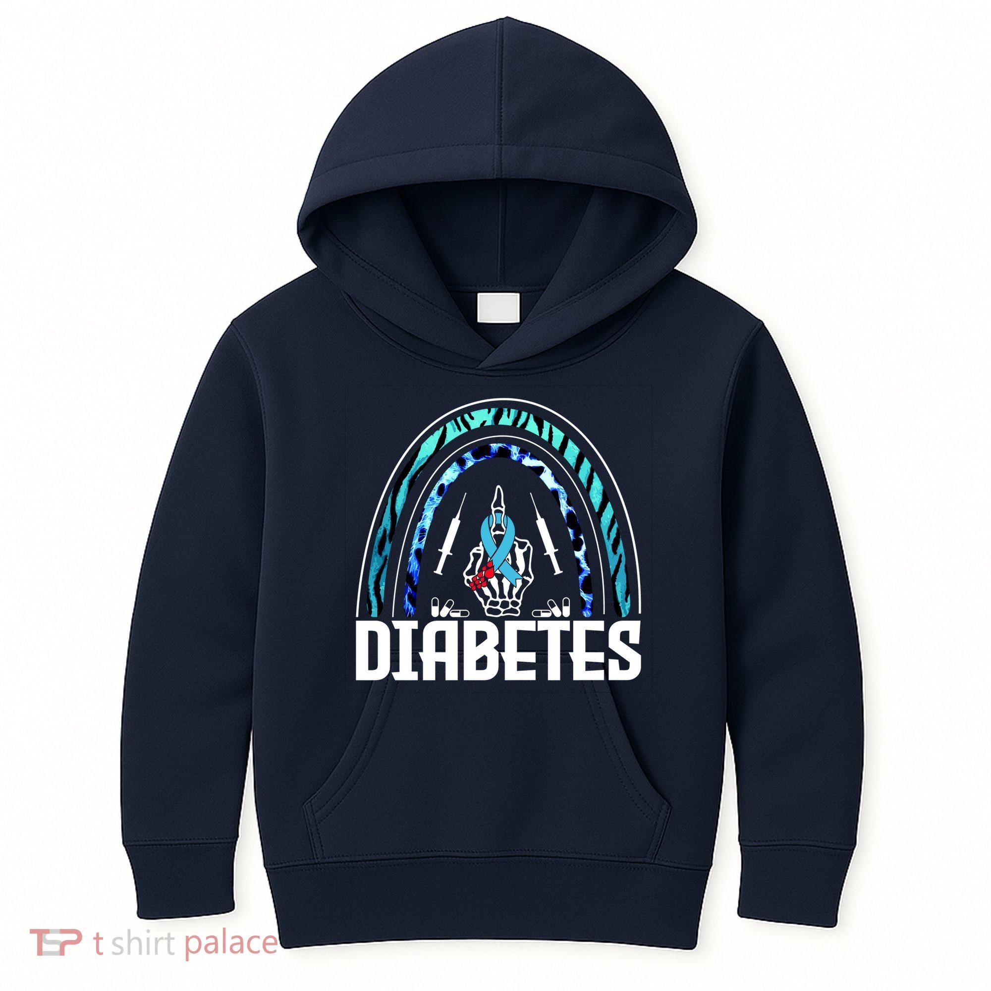Fuck Diabetes Logo Awareness Kids Hoodie
