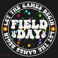 Field Day Let The Games Begin Teachers Field Day USA-Made Doggie Bandana thumb 2