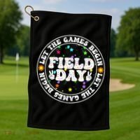 Field Day Let The Games Begin Teachers Field Day Golf Towel thumb 1