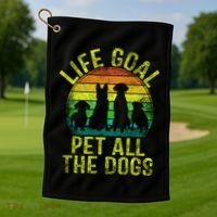 Funny Dog Lover Gift Golf Towel thumb 1