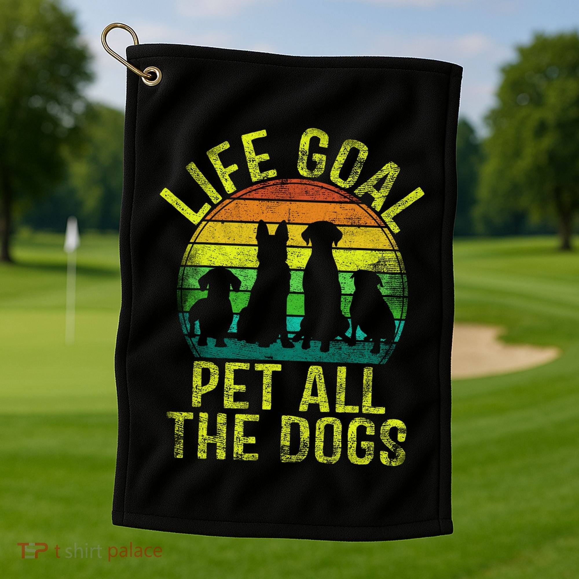 Funny Dog Lover Gift Golf Towel