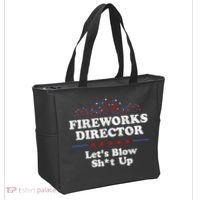 Fireworks Director Lets Blow Shit Up Funny 4th Of July Tote Bag thumb 2