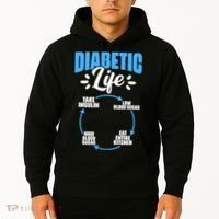 Funny Diabetic Life Cycle Diabetes Awareness Hoodie thumb 2