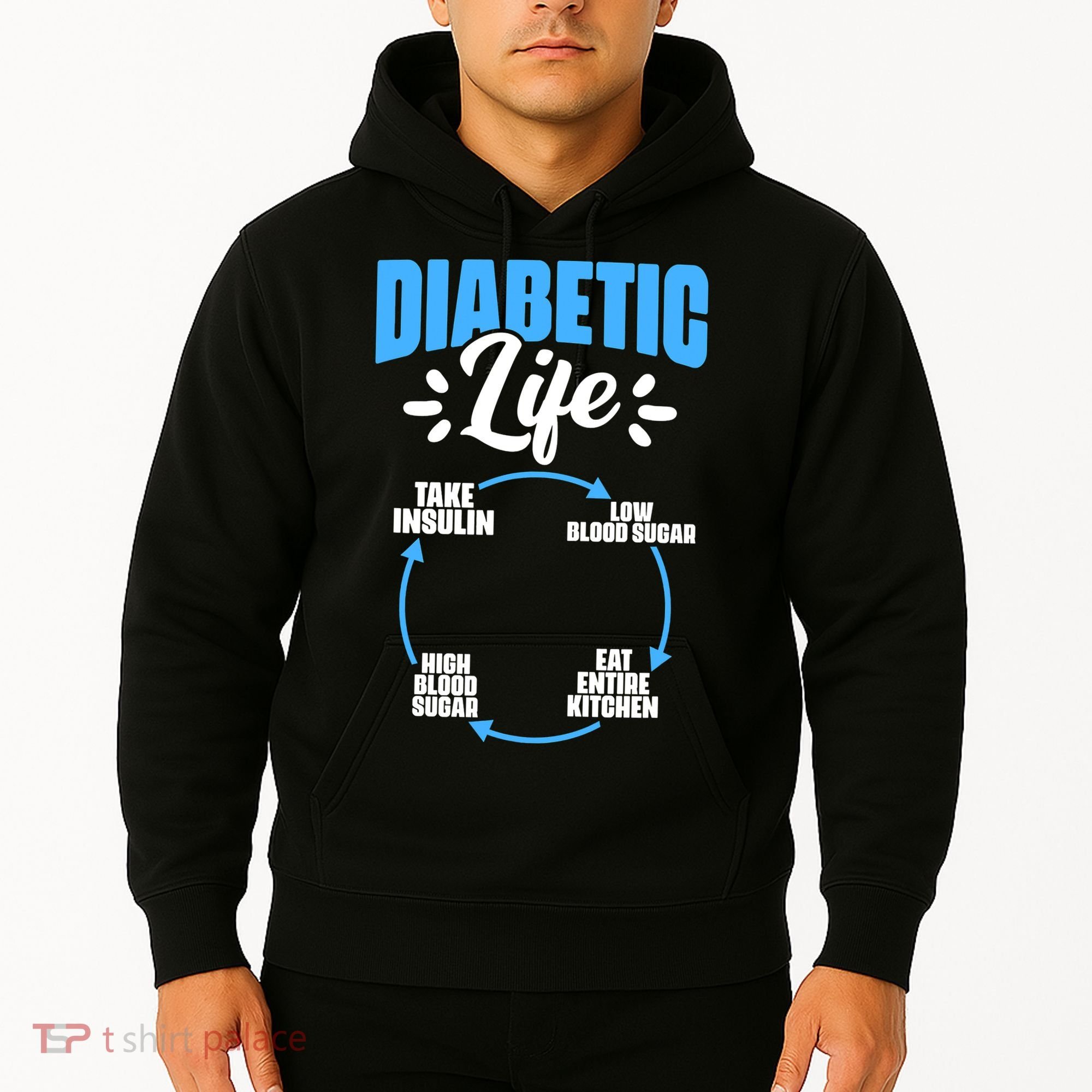 Funny Diabetic Life Cycle Diabetes Awareness Hoodie