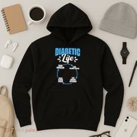 Funny Diabetic Life Cycle Diabetes Awareness Hoodie thumb 3