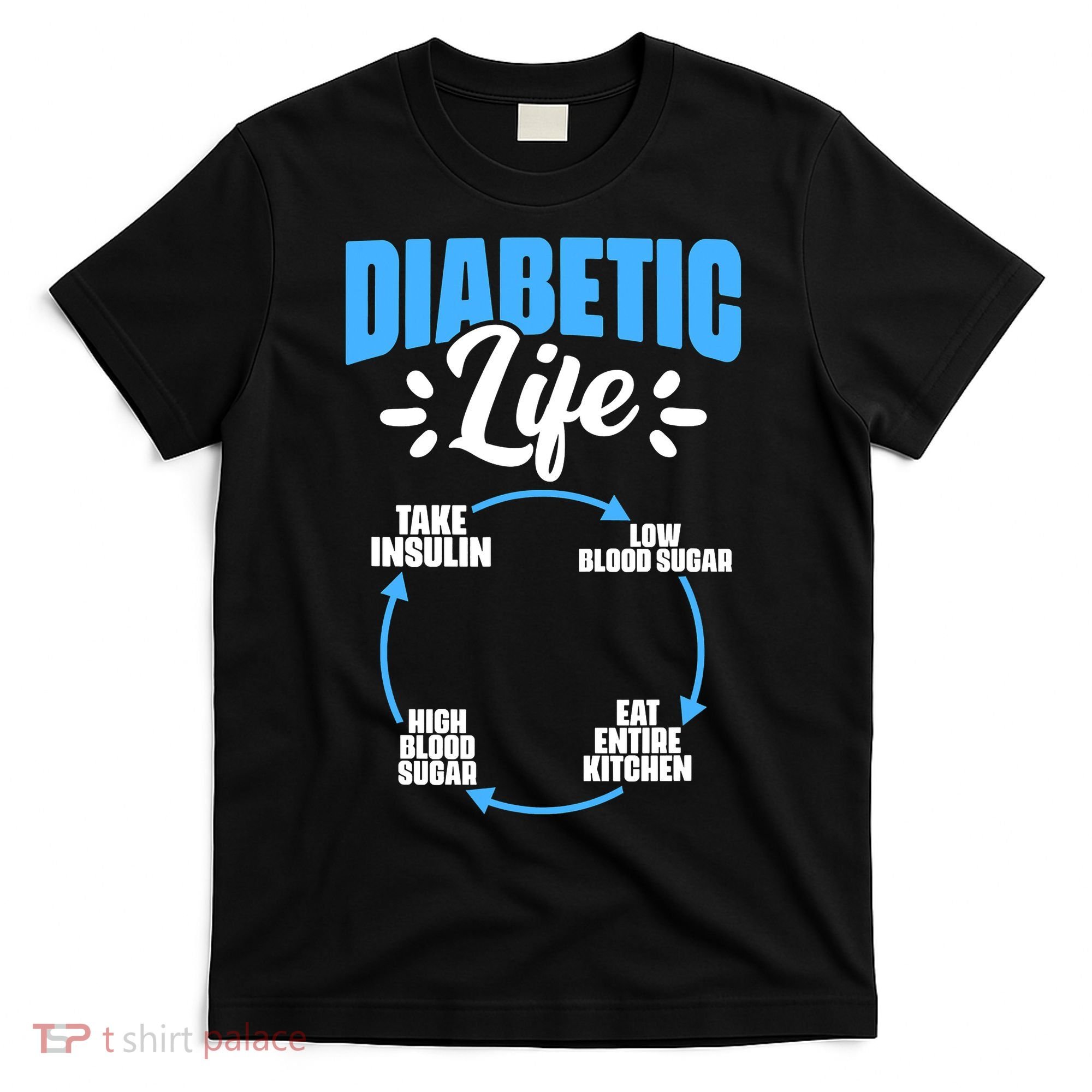 Funny Diabetic Life Cycle Diabetes Awareness T-Shirt