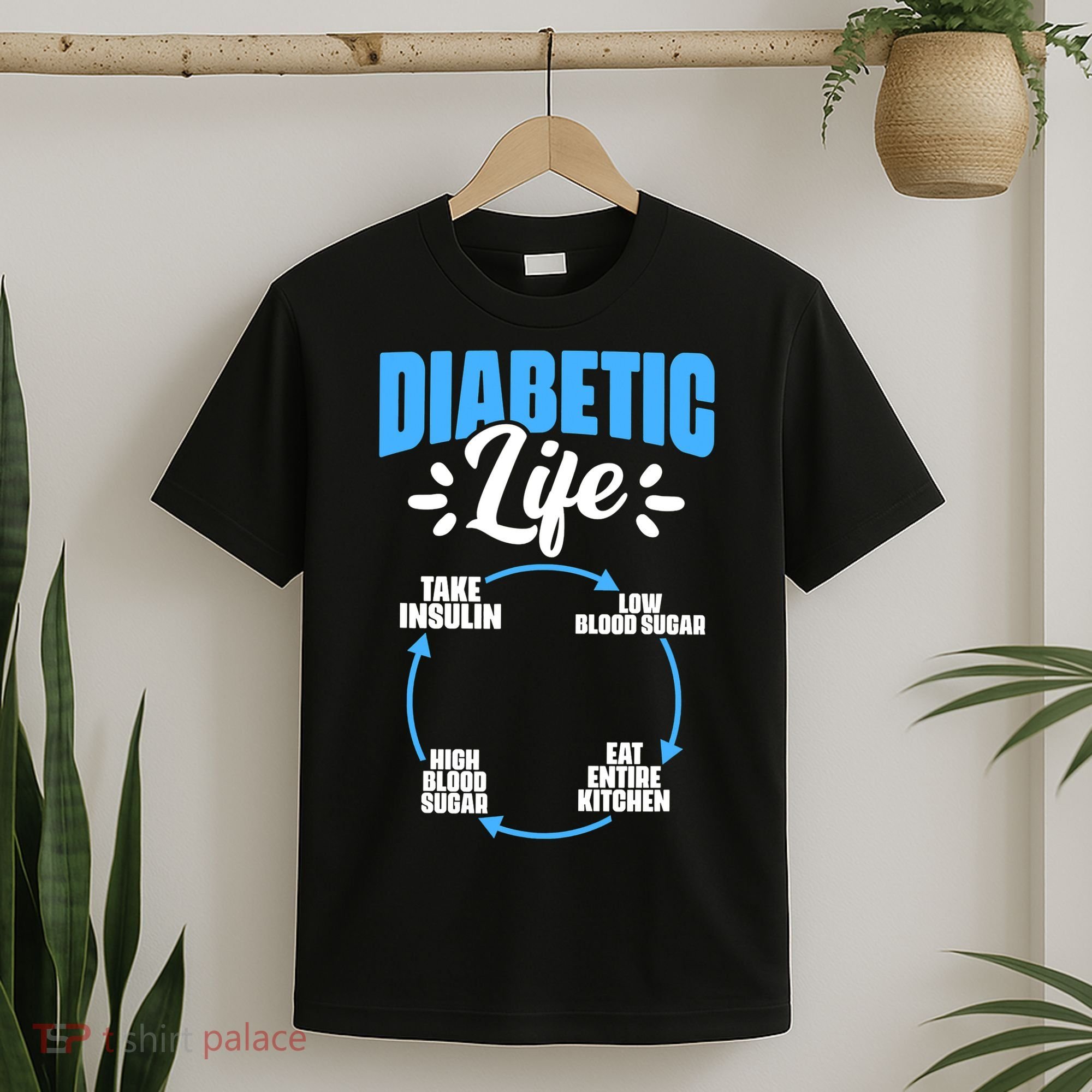 Funny Diabetic Life Cycle Diabetes Awareness T-Shirt