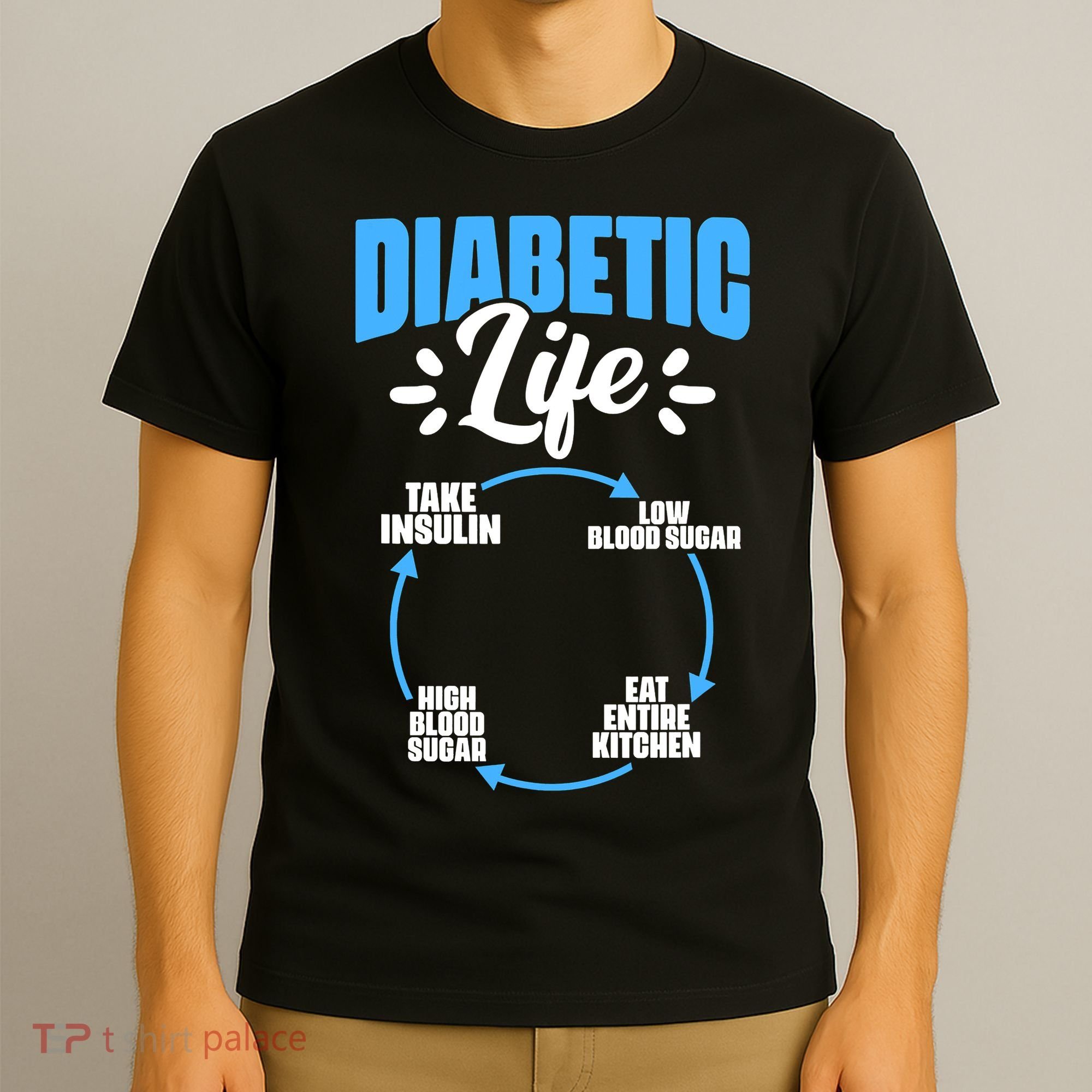 Funny Diabetic Life Cycle Diabetes Awareness T-Shirt