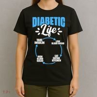 Funny Diabetic Life Cycle Diabetes Awareness T-Shirt thumb 4