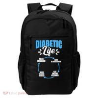 Funny Diabetic Life Cycle Diabetes Awareness Backpack thumb 0